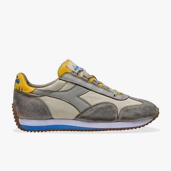 Diadora Heritage Equipe H Dirty Stone Wash Evo Siva / Zlte - Panske Tenisky